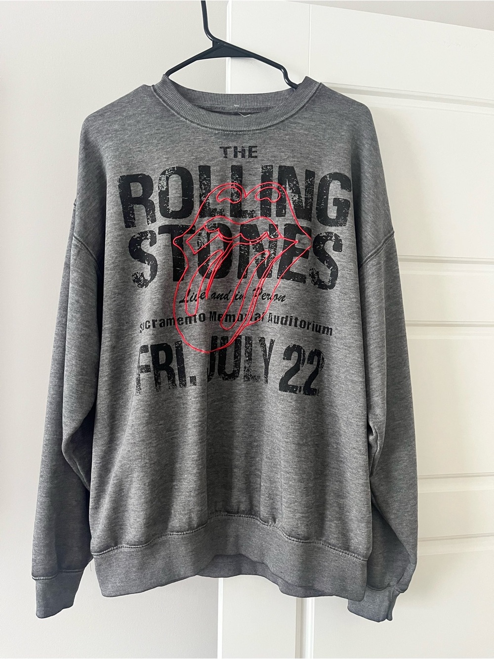 Rolling Stones Grey Graphic Crewneck Sweatshirt